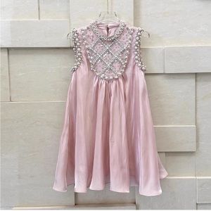 Baby doll embellished and pearl dress